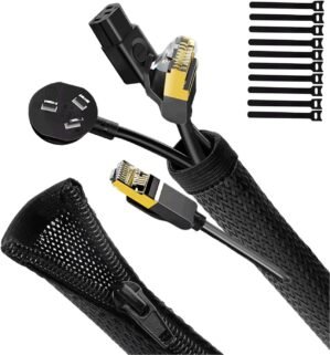 Cable Tidy Zip Sleeve for PC/TV, 20...