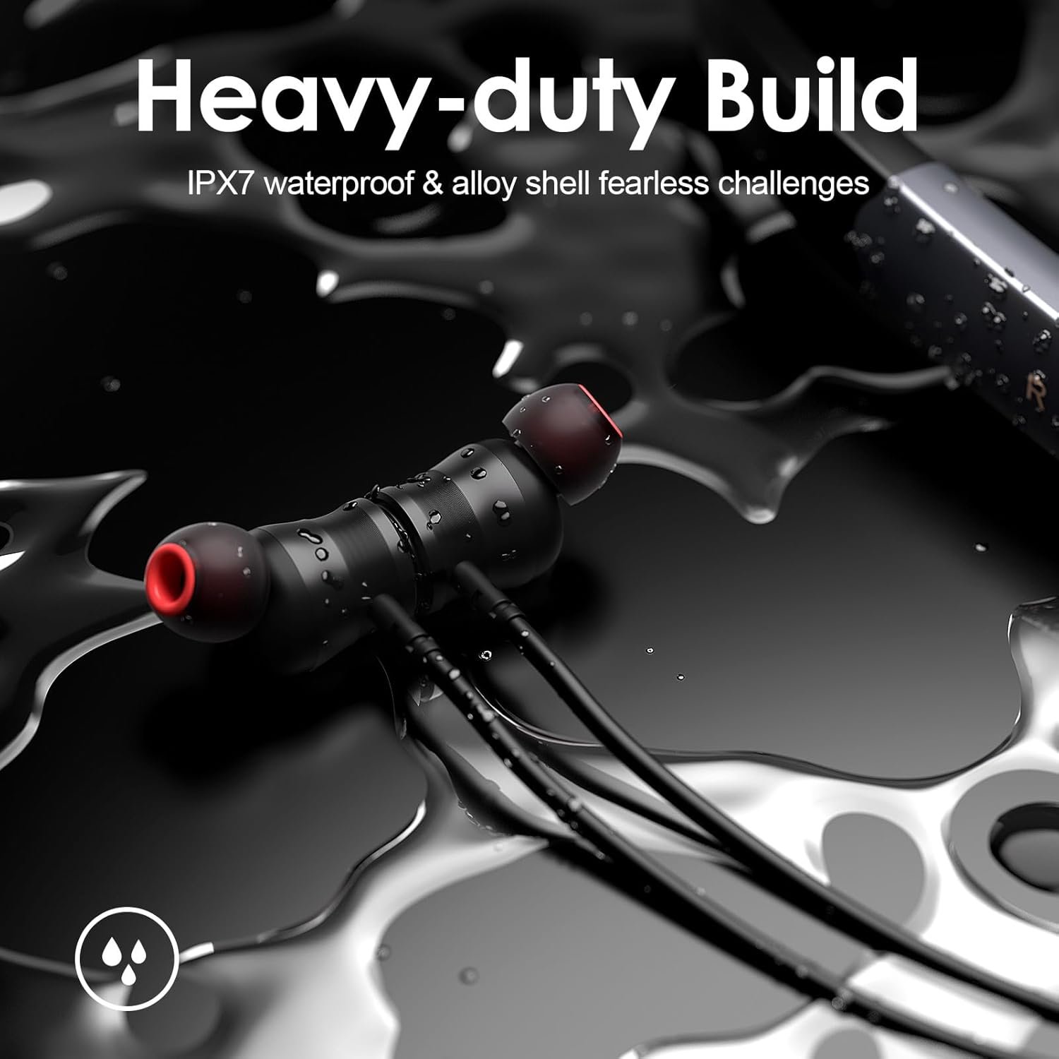 Rythflo Bluetooth Headphones,150 Hours Playtime Wireless Neckband Earphones w/Mic, IPX7 Sweatproof Wireless Earbuds,ENC Clear Call, Deep Bass Magnetic Headset for Home, Traveling, Sports - Image 5