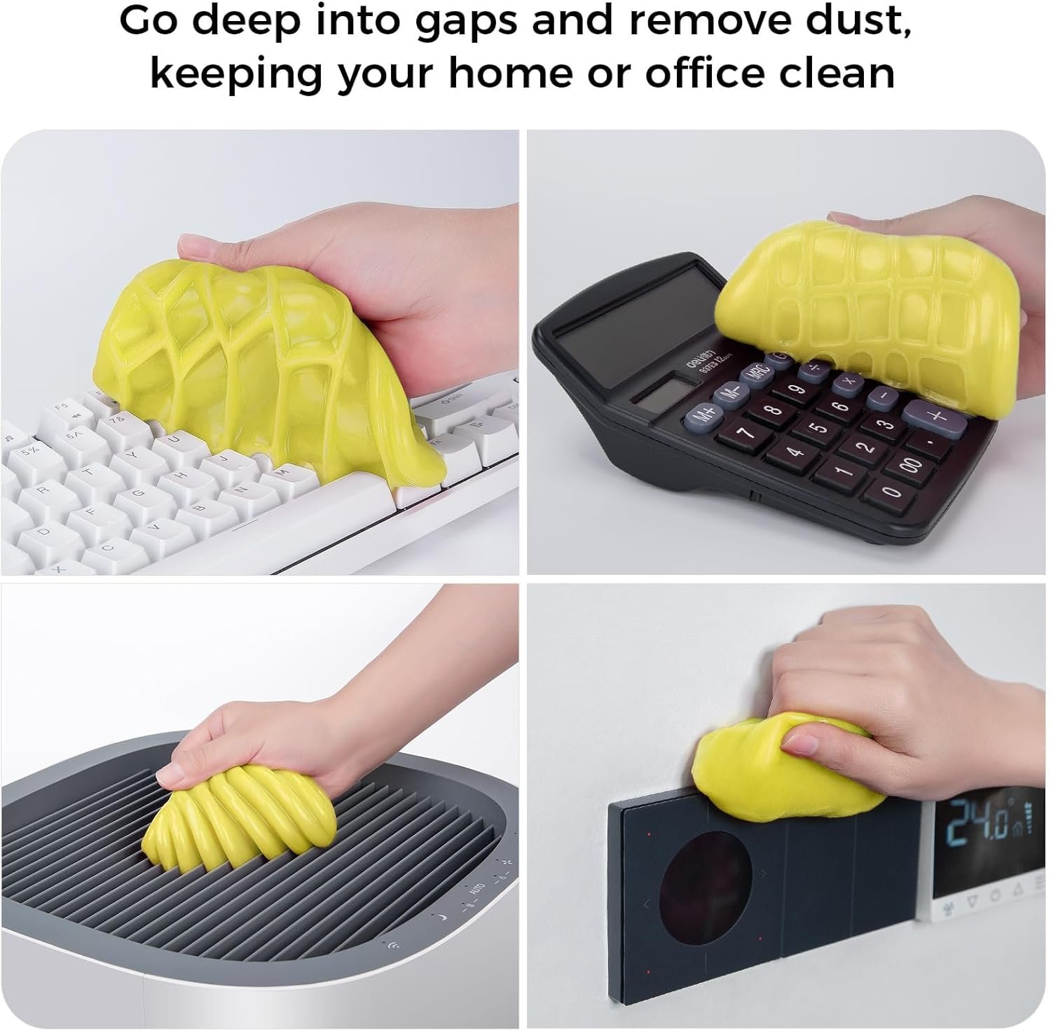 COLORCORAL Keyboard Cleaner Universal Dust Cleaning Gel for Keyboard Reusable PC Laptop and Computer Vacuums Cleaners Accessories Dust Removal Gel Home Office Electronic Kit Computer Putty - Image 2