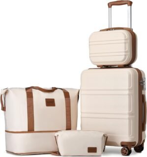 Kono 4-Piece Luggage Set, Lightweig...