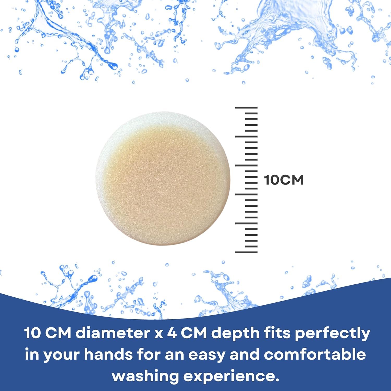 6 x Baby Bath Sponge Natural Body Puff, Soft and Gentle on Small Newborns and Older Babies - Perfect for Sensitive Skin, Bathrooms, Children and Bathing - Image 3