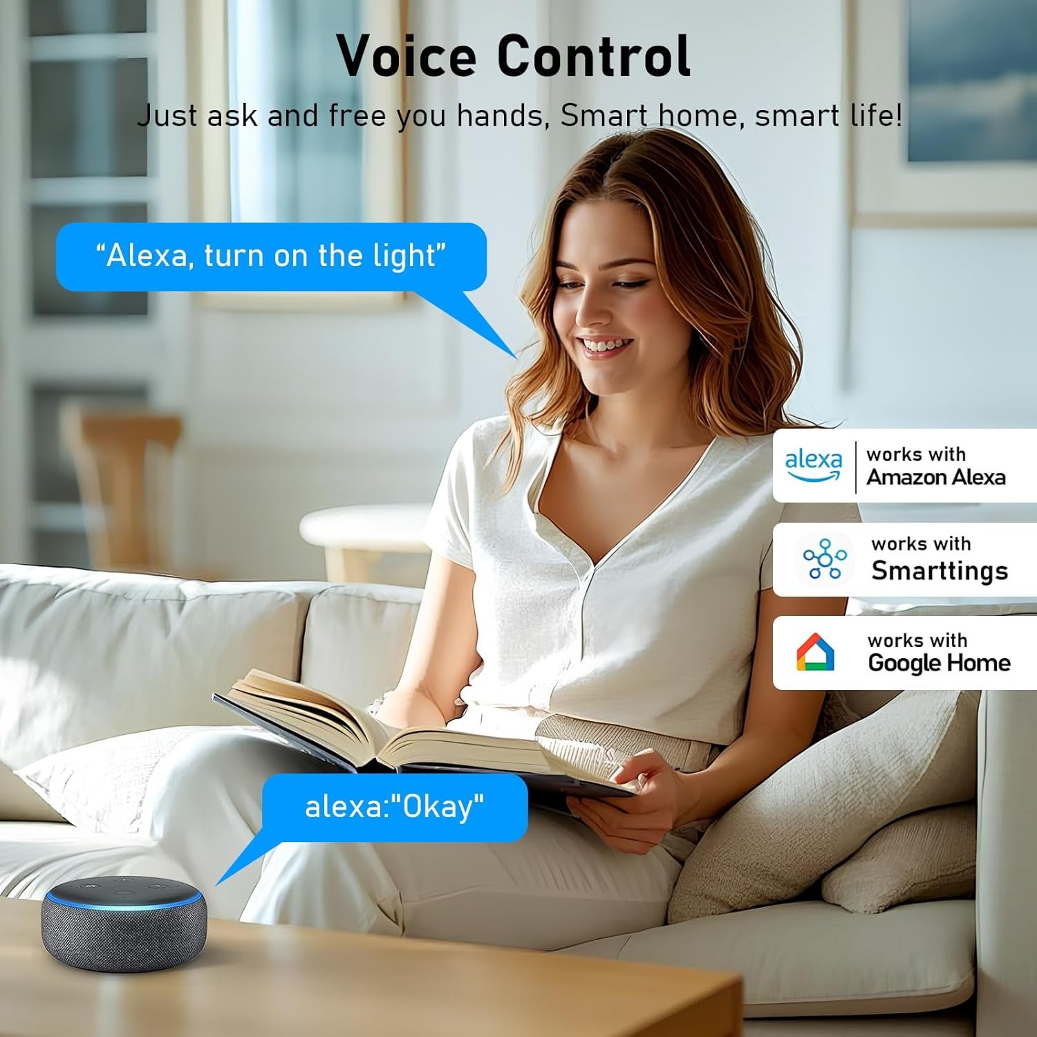 Smart Plug, TVLIVE 2 Pack Smart Plugs Work that with Alexa (Echo/Echo Dot), Google Home Voice Control, Energy Monitoring, Remote Control, Timer & Schedule Function, Device Sharing, Wifi Plug Socket UK - Image 4