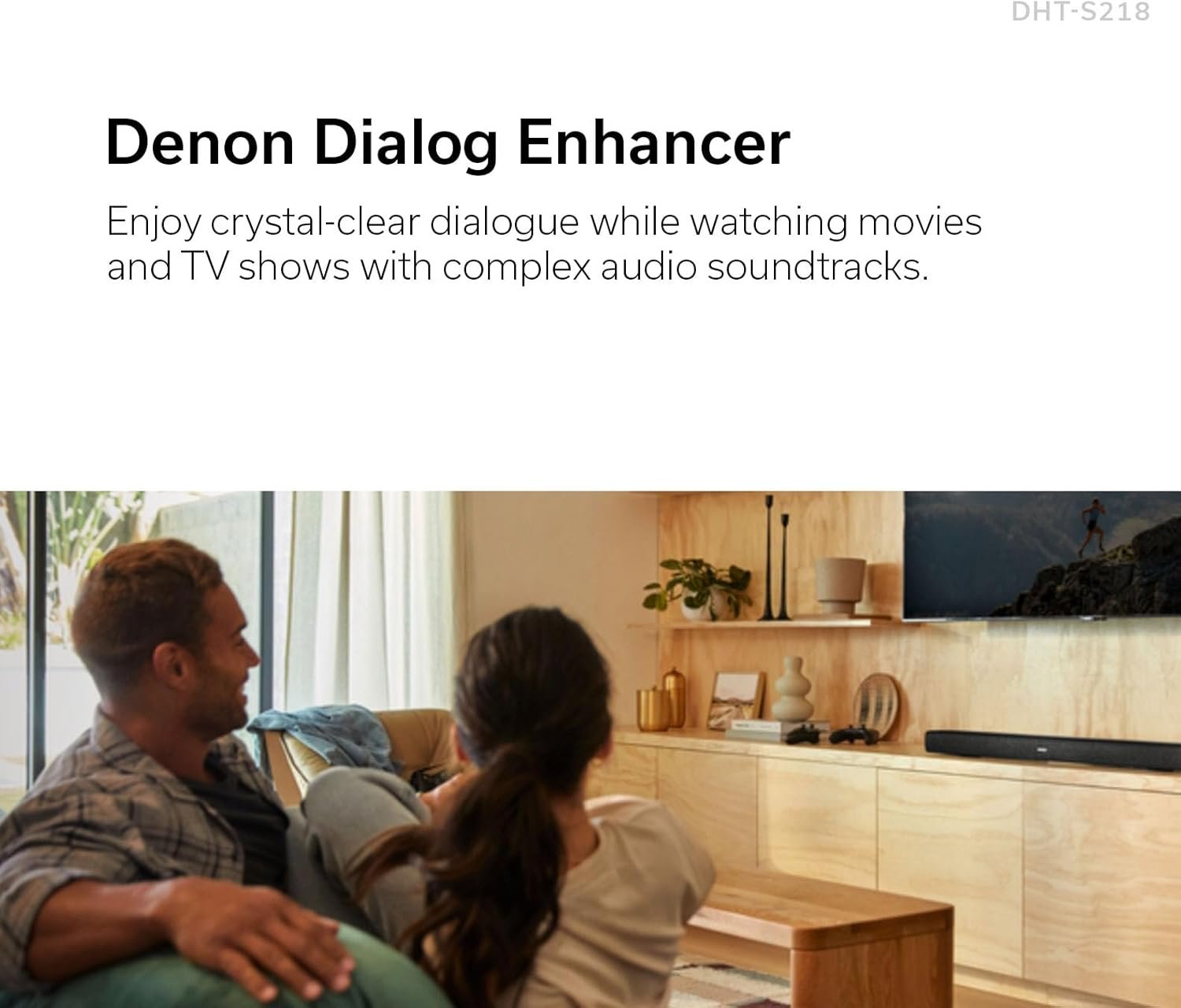 Denon Dolby Atmos Soundbar for TV with Built-in Down-firing Subwoofers DHT-S218 Dialog Enhancer, 4K HDMI eARC, and Bluetooth - Image 7