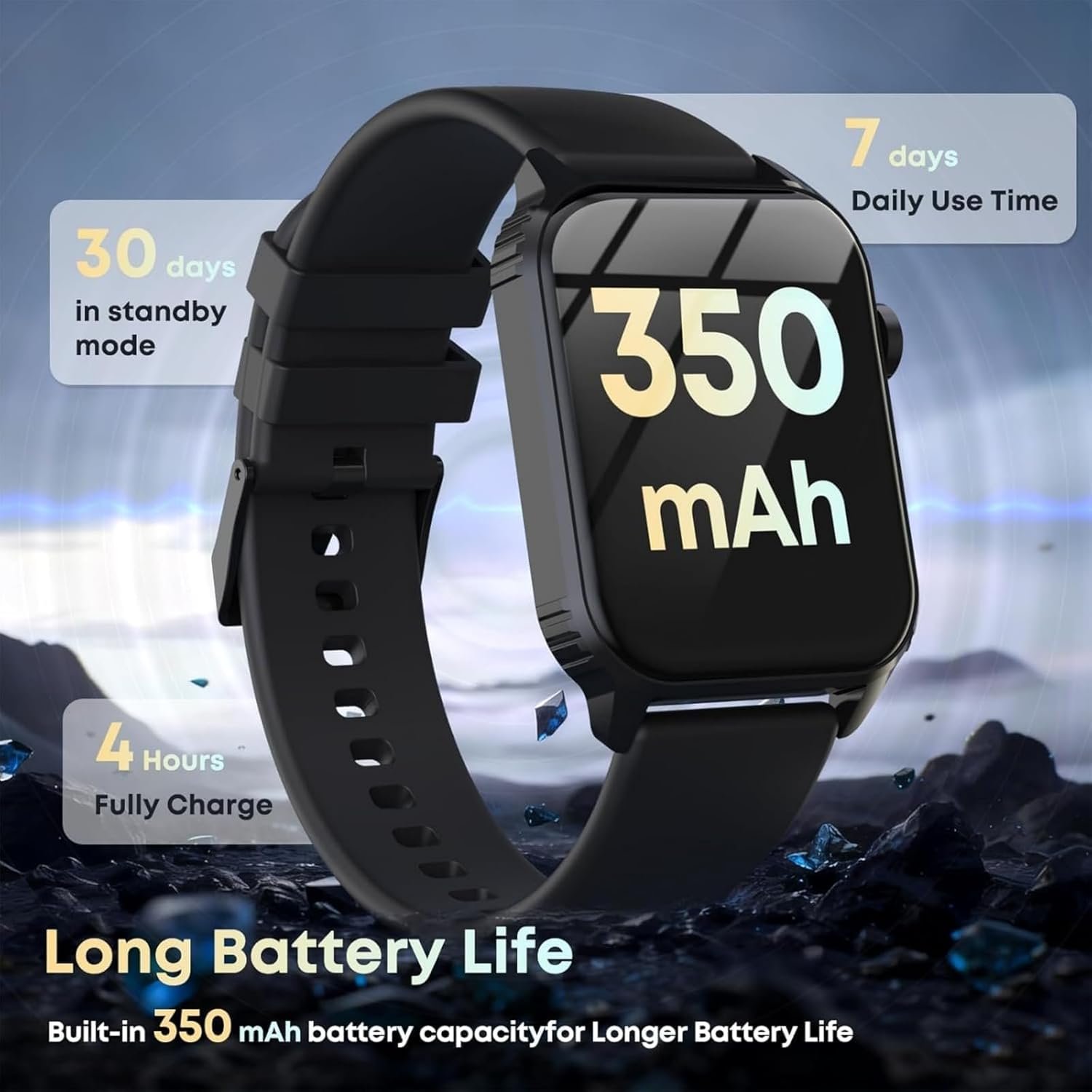 Smart Watches for Women Men, 1.83 inches HD Smartwatch with 120 Sports Modes, Heart Rate/Sleep Monitor, IP67 Waterproof, Bluetooth Call & Music Control for iPhone/Android (Glossy black) - Image 6