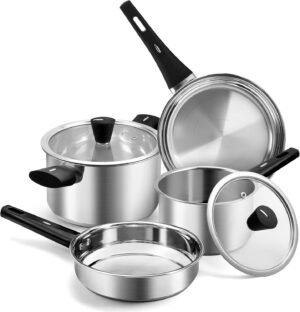 Stainless Steel Pots and Pans Set, ...