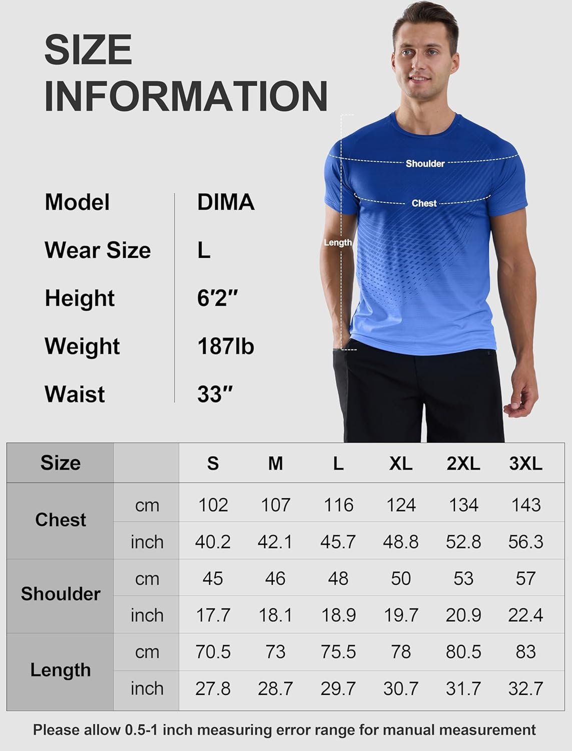 Men’s T-Shirts Gym Running T Shirts for Men Moisture Wicking Athletic Sport Breathable Tops Quick Dry Short Sleeve Workout T-Shirt - Image 6