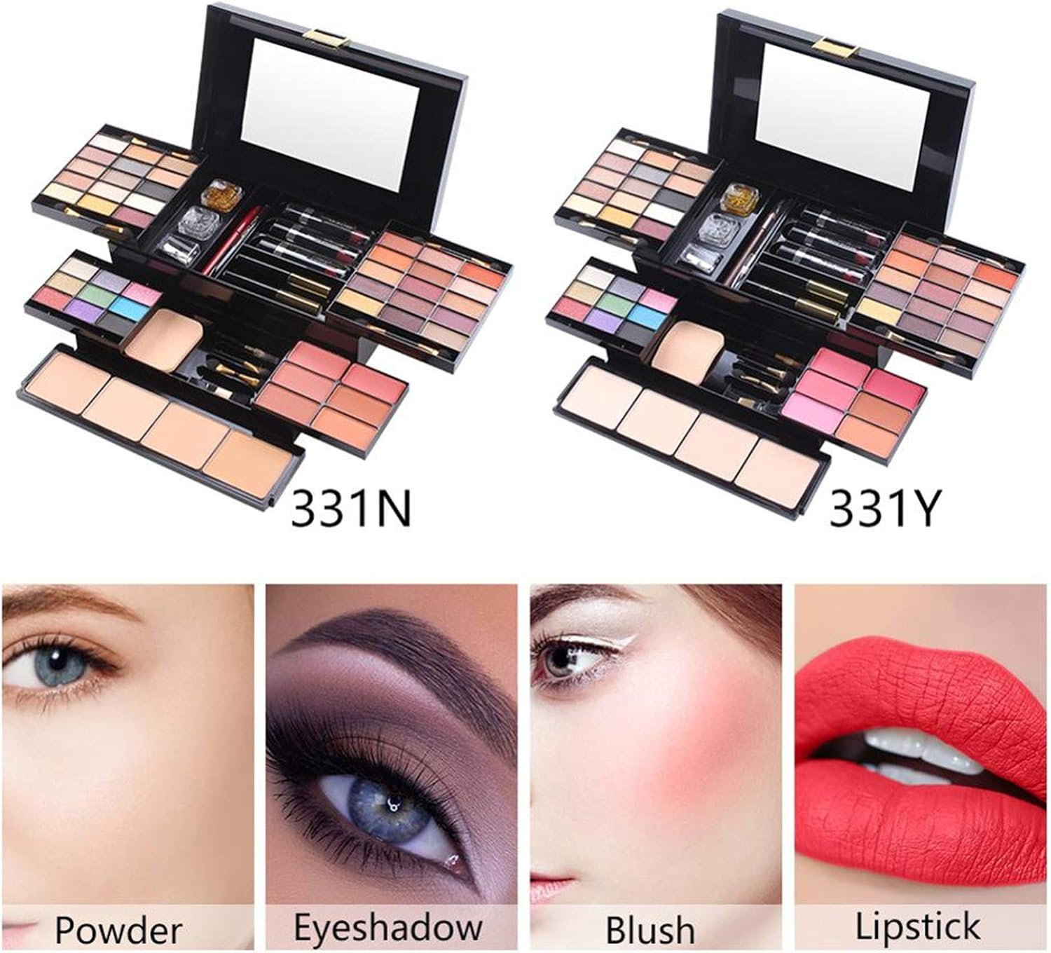 FantasyDay All-in-one Makeup Gift Sets | Xmas Makeup Kit for Women Girls Essential Cosmetic Bundle Travel Make-up Include Eyeshadow Lipstick Blush Concealer Eyeliner Lipgloss Mascara Eyebrow Pencil - Image 4