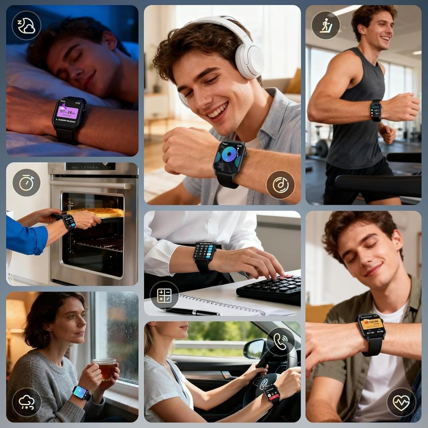 Smart Watches for Women Men, 1.83 inches HD Smartwatch with 120 Sports Modes, Heart Rate/Sleep Monitor, IP67 Waterproof, Bluetooth Call & Music Control for iPhone/Android (Glossy black) - Image 7