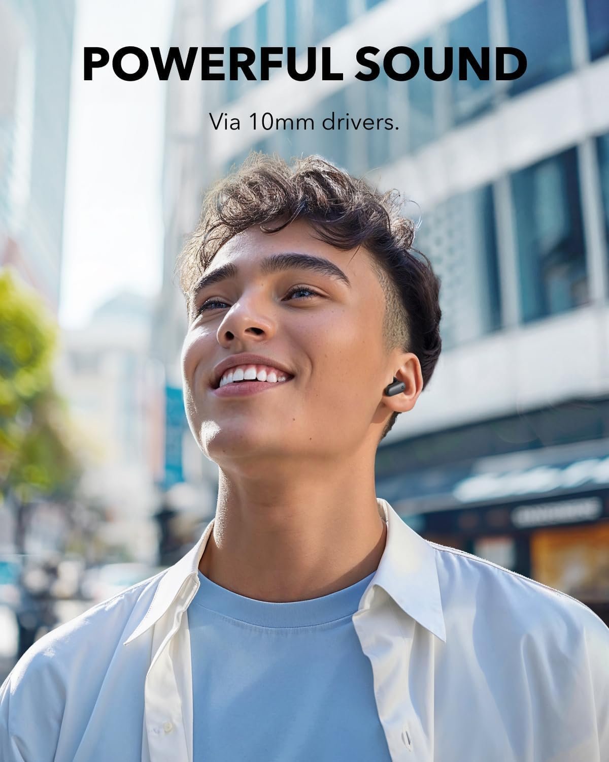 soundcore P30i by Anker Noise Cancelling Earbuds, Strong and Smart Noise Cancelling, Powerful Bass, 45H Playtime, 2-in-1 Case and Phone Stand, IP54, Wireless Earbuds, Bluetooth 5.4, App Control - Image 3