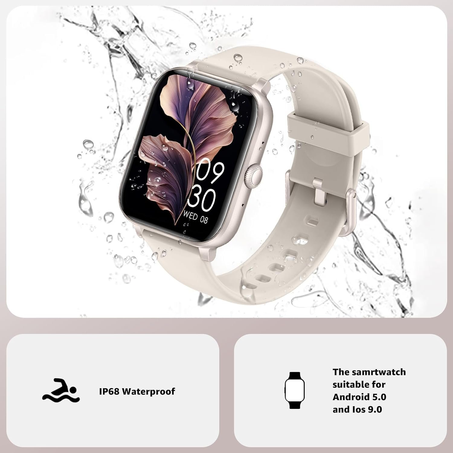 Smart Watch for Men Women Answer/Make Calls, 1.83" HD Touch Screen Fitness Watch with Heart Rate/Sleep Monitor, Step Counter, 123+ Sports Activity Trackers, IP67 Waterproof Smartwatch for Android iOS - Image 7