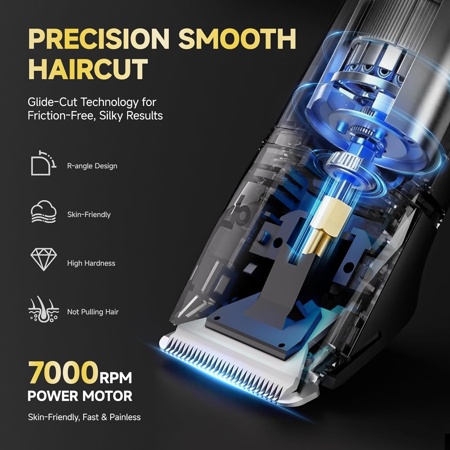 Beard Trimmer for Men, Electric Razor & Nose Hair Trimmer - IPX7 Waterproof All-in-One Body Grooming Kit for Wet/Dry Use on Beard, Chest, Legs & More (Black) (Black) - Image 3
