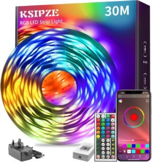 KSIPZE 30m Led Strip Lights RGB Mus...