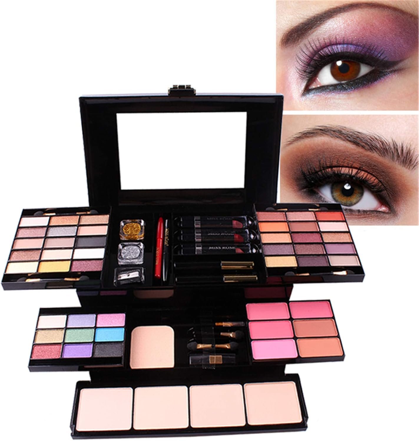 FantasyDay All-in-one Makeup Gift Sets | Xmas Makeup Kit for Women Girls Essential Cosmetic Bundle Travel Make-up Include Eyeshadow Lipstick Blush Concealer Eyeliner Lipgloss Mascara Eyebrow Pencil - Image 3