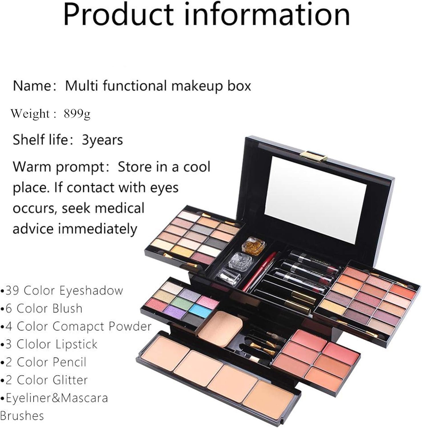 FantasyDay All-in-one Makeup Gift Sets | Xmas Makeup Kit for Women Girls Essential Cosmetic Bundle Travel Make-up Include Eyeshadow Lipstick Blush Concealer Eyeliner Lipgloss Mascara Eyebrow Pencil - Image 8