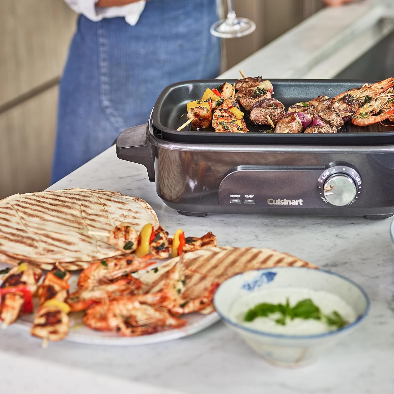 Cuisinart Cook In 5 in 1 Multi Cooker, Grill, Sear, Steam, Simmer and Slow Cooker, Non-Stick, Interchangeable plates and pans, Stackable, easy storing, Energy efficient, Midnight Grey - Image 8