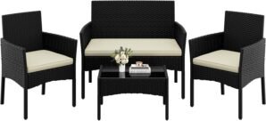 Yaheetech 4 Pieces Outdoor Patio Co...