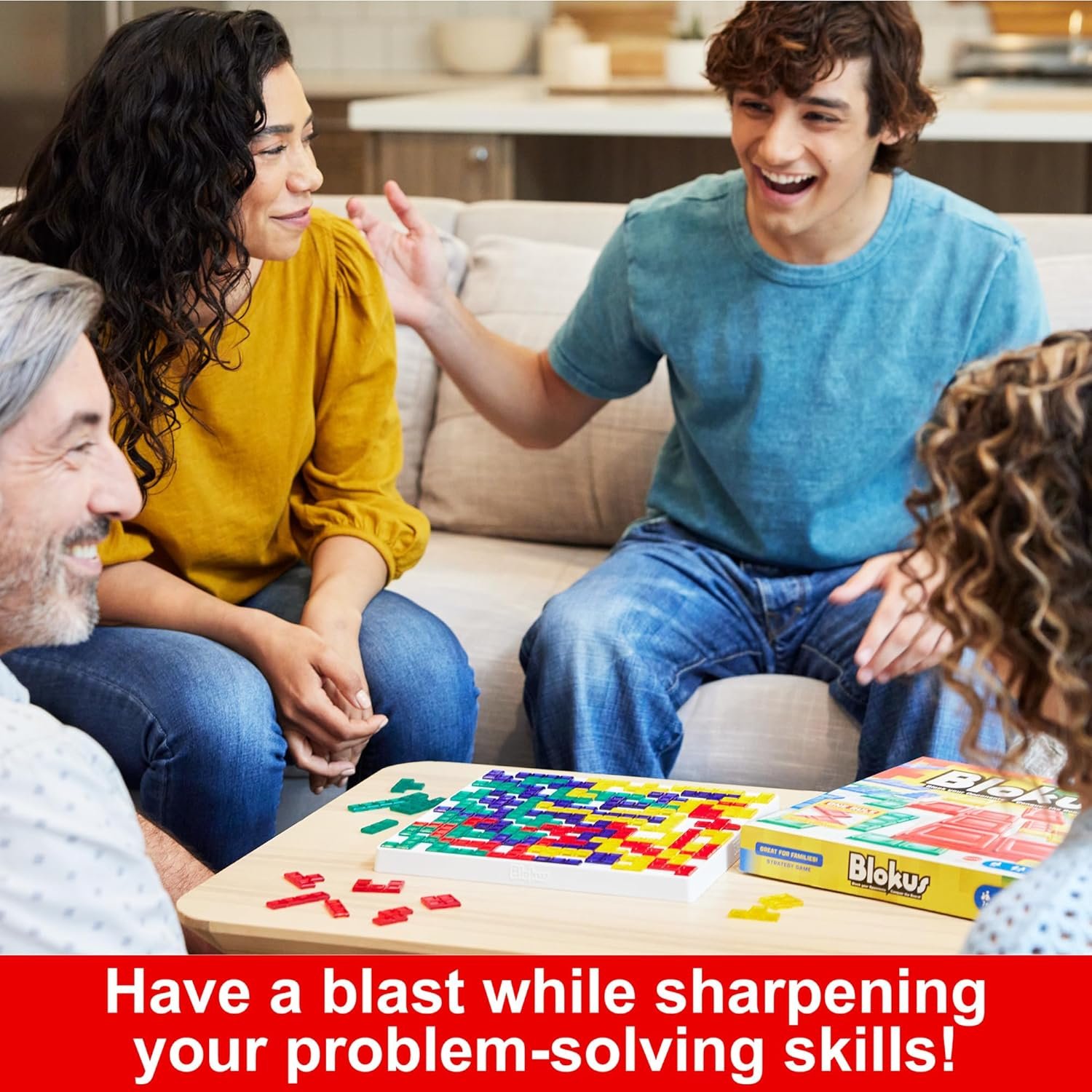 Mattel Games Blokus, Family Board Game for Kids and Adults for Party Game Night, Strategy Game, Engaging Gift for Kids, 2 to 4 Players, Ages 7 and Up, BJV44 - Image 5