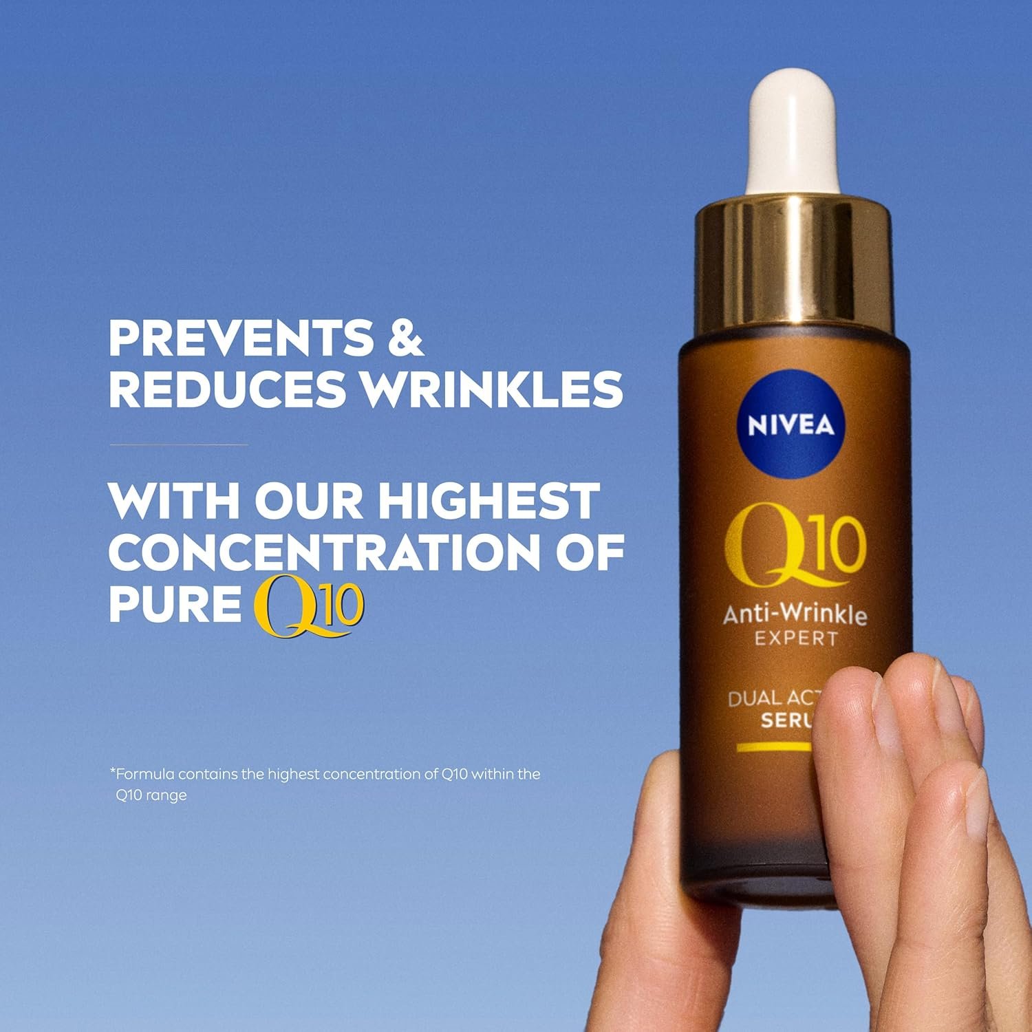 NIVEA Q10 Anti-Wrinkle Expert Dual Action Serum (30ml), Anti Ageing Face Serum for Women with Pure Q10, Visibly Reduces and Prevents Wrinkles - Image 2