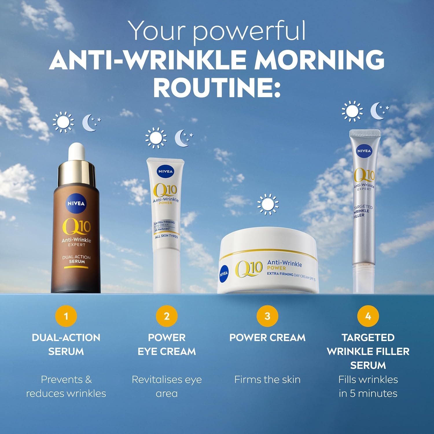 NIVEA Q10 Anti-Wrinkle Power SPF15 Firming Cream (50ml), Day Facial Moisturiser to Reduce Wrinkles, Nourish and Achieve Firmer Skin in 7 Days - Image 8