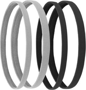 Sibba Elastic Sports Headbands 4 Pa...