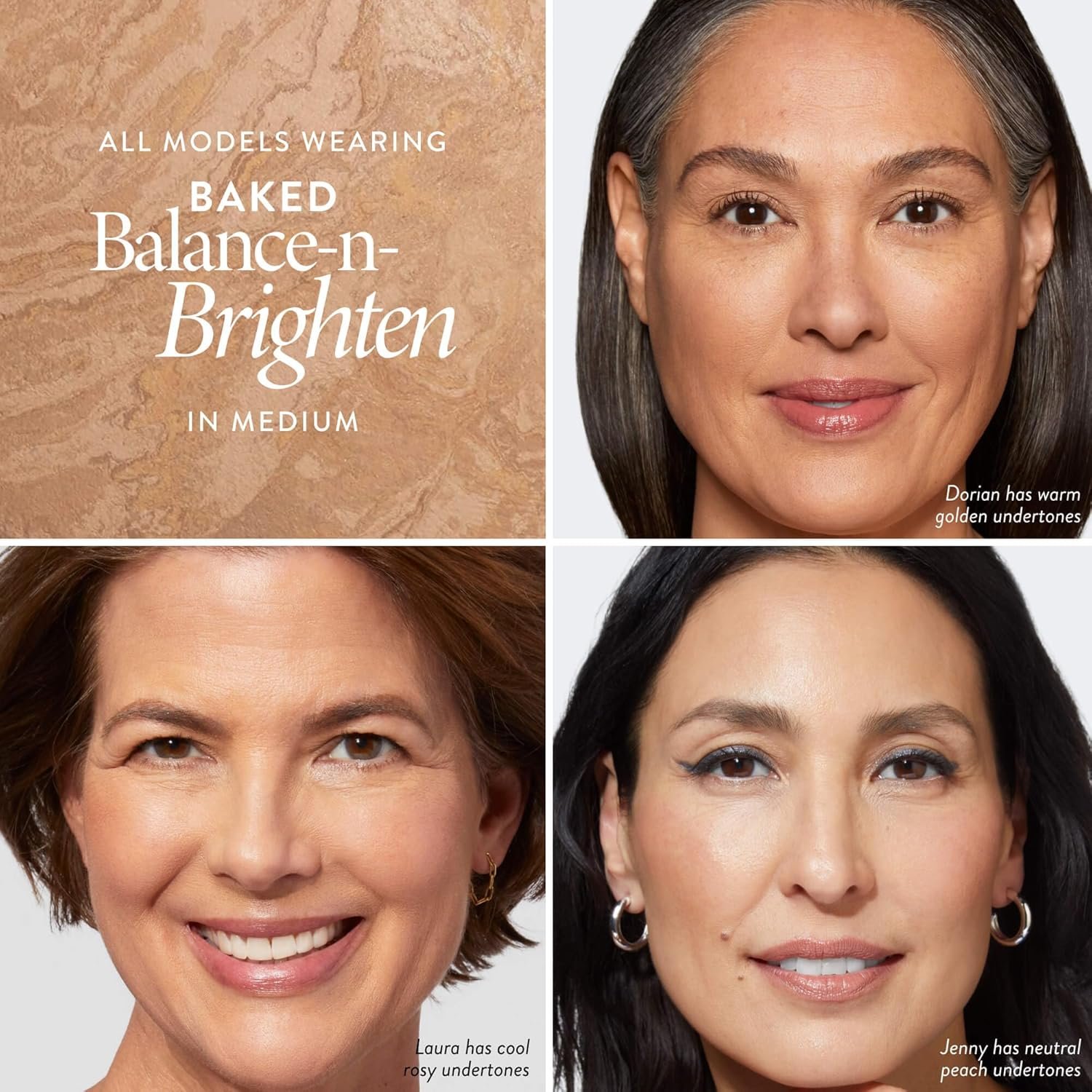 LAURA GELLER Baked Balance-n-Brighten Colour Correcting Powder Foundation (Medium) Buildable Light to Medium Coverage Baked Foundation, Demi-Matte Finish - Image 4