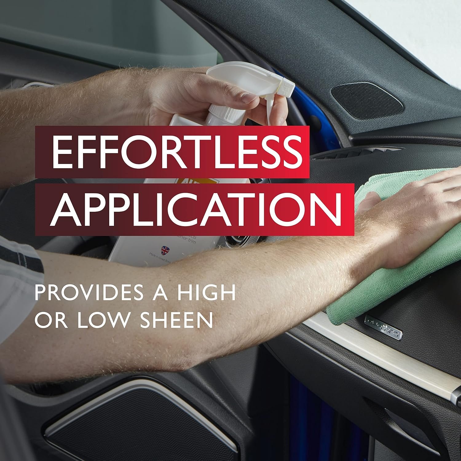 Autoglym Vinyl And Rubber Care, Fresh Lemon Scented Interior Car Cleaner Spray Designed To Protect Your Dashboard And Other Interior Plastics, White, 500 ml - Image 3