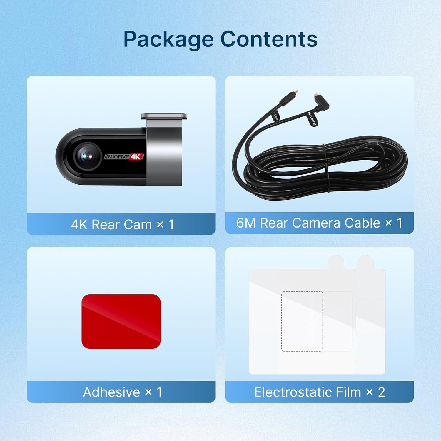 Miofive In-Car Rear Camera for Miofive S1/S1 Pro/S1 Ultra Series Dash Cam, 4K/2160P Backup Camera with Cable and 360° Rotation - Image 7