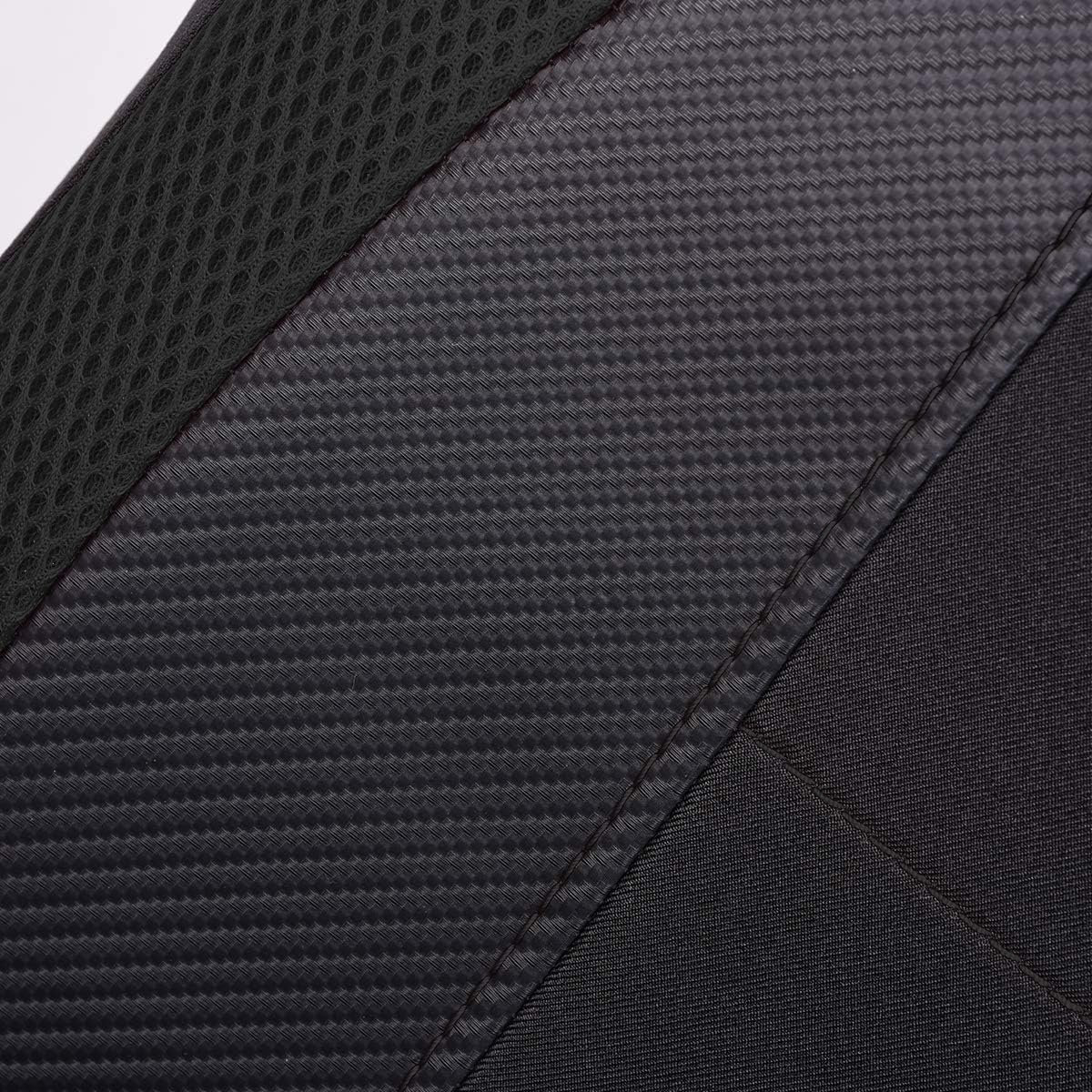 Flying Banner Gabardine Mesh Front Car Seat Covers Airbag Compatible Protector Universal for Most Car Truck Vans SUVs (Black) - Image 8