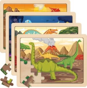 SYNARRY Wooden Dinosaur Jigsaw Puzz...
