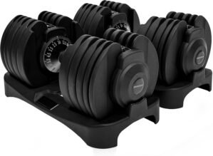 BRAINGAIN Adjustable Dumbbell Pair,...