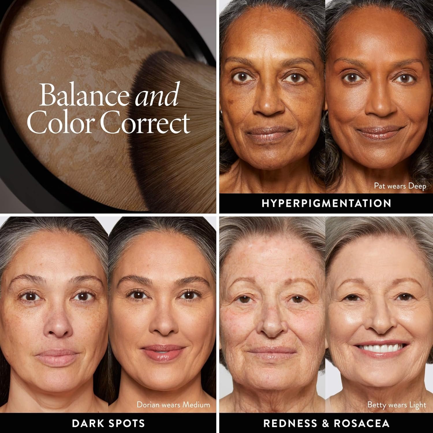LAURA GELLER Baked Balance-n-Brighten Colour Correcting Powder Foundation (Medium) Buildable Light to Medium Coverage Baked Foundation, Demi-Matte Finish - Image 6