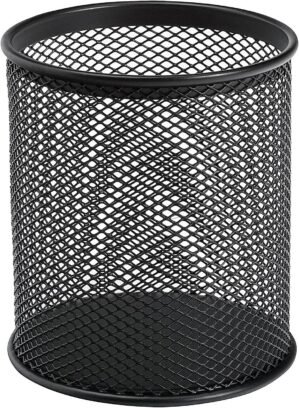 Q-Connect Pen Cup Metal Black (offi...