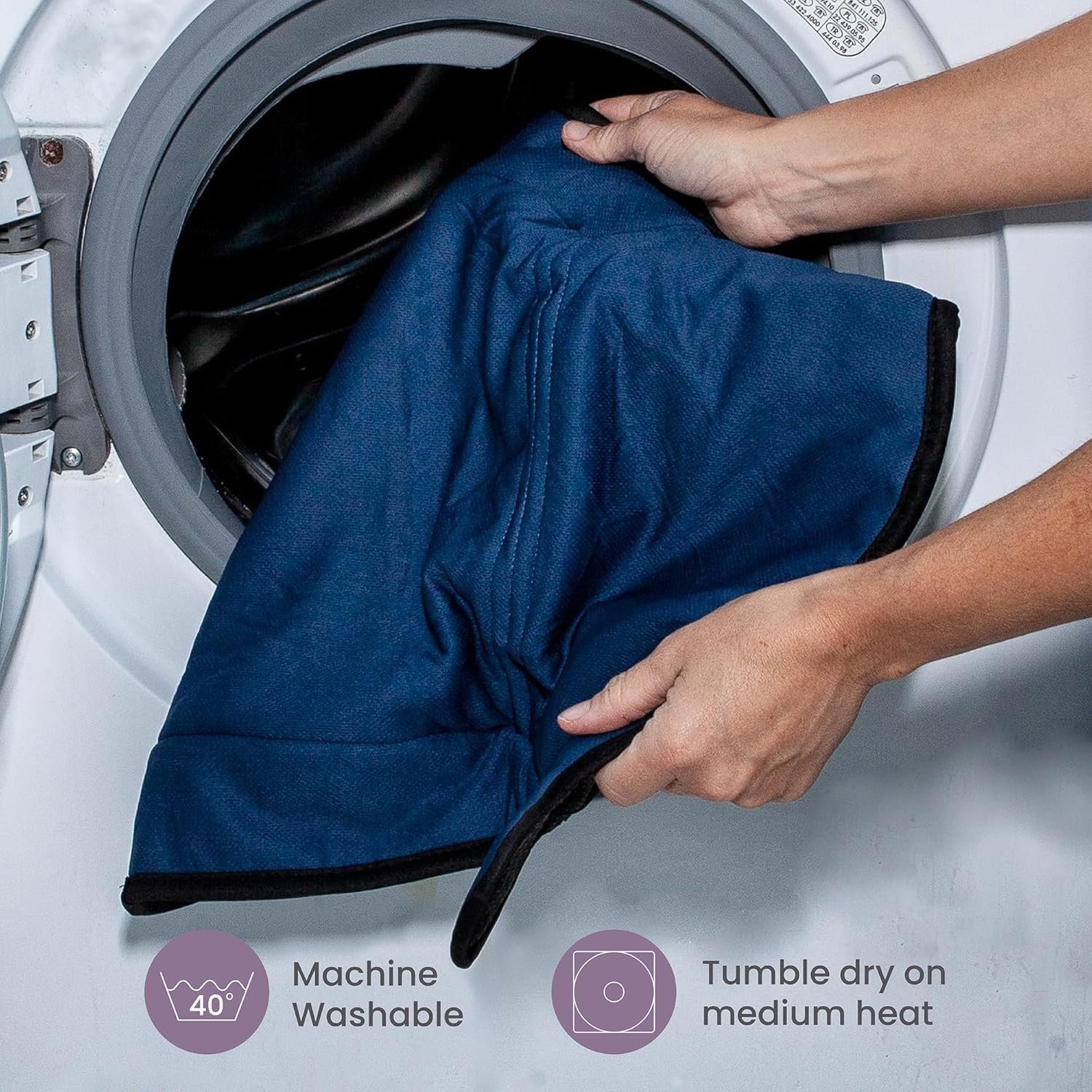 Lynmark® Booster Seat Protector | Waterproof Car Seat Cover for Booster Seats (High-Back & Backless) | Washable Absorbent Seat Liner for pee Accidents & Spills | UK Brand | Navy Blue - Image 5