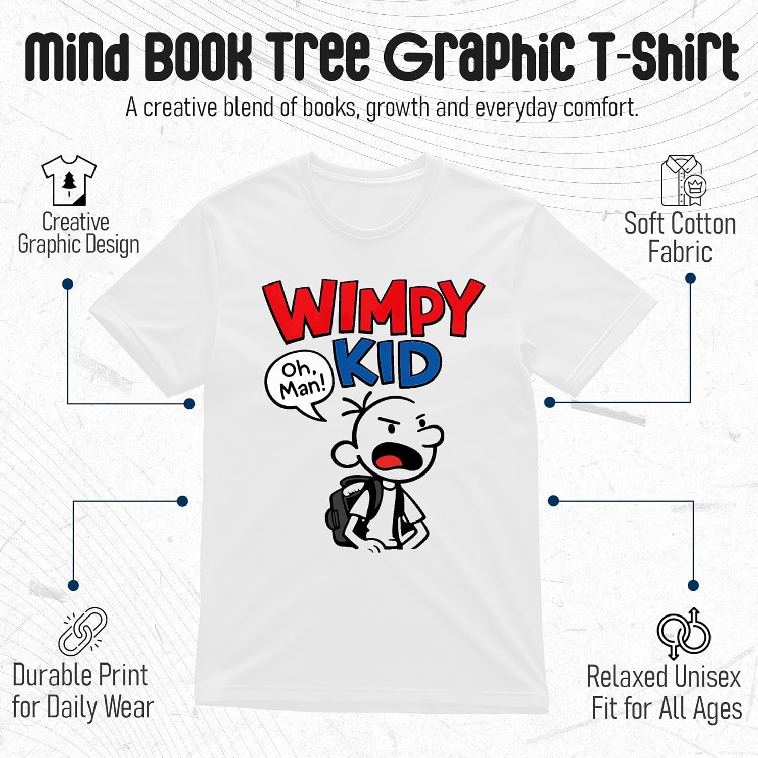 World Book Day T Shirt – Diary of a Wimpy Reading Shirt, Kids Book Day Outfit for School, Classroom Reading Fun - Image 3