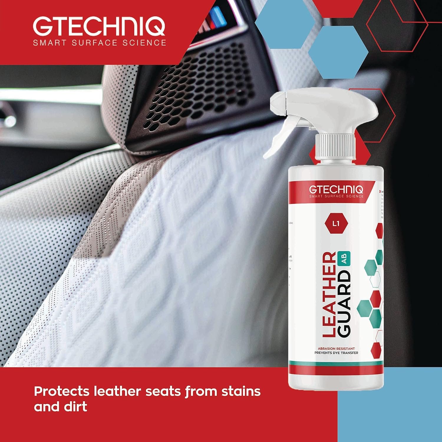Gtechniq Leather Protector. L1 Leather Guard for Cars, Car Interior Protects Leather Seats from Abrasion and Stains. UV Resistant Lasts up to 12 Months - 500ml - Image 2