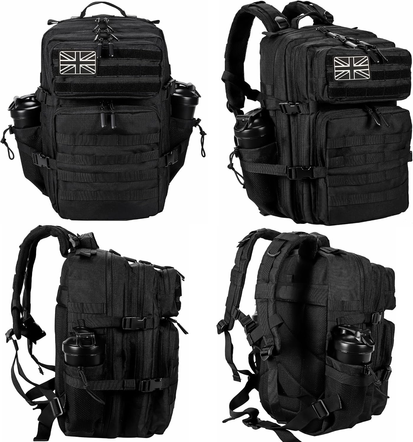 LHI Military Tactical Backpack for Men and Women 45L Large waterproof Rucksack for School, Hiking, Trekking, Hunting - Image 3