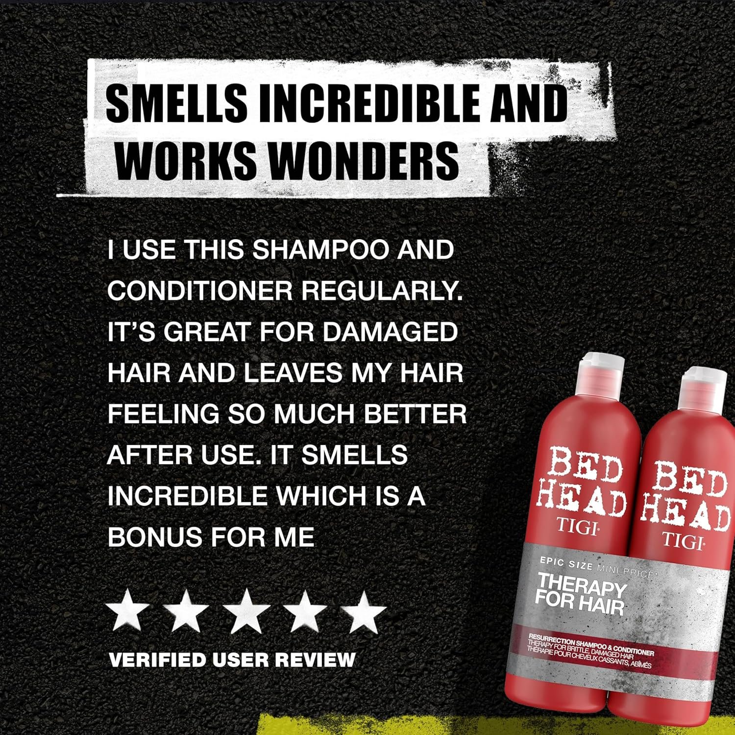 Bed Head by TIGI Resurrection Shampoo & Conditioner Set - Deep Moisture Repair for Dry, Damaged Hair, Moisturising Salon Formula for Bond Care Treatment, with Colour Protect for Strength & Shine - Image 7