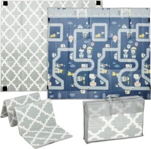 AIYAPLAY Foldable Baby Play Mat Dou...
