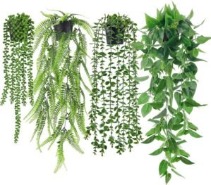 Der Rose 4 Pack Fake Plants Artific...